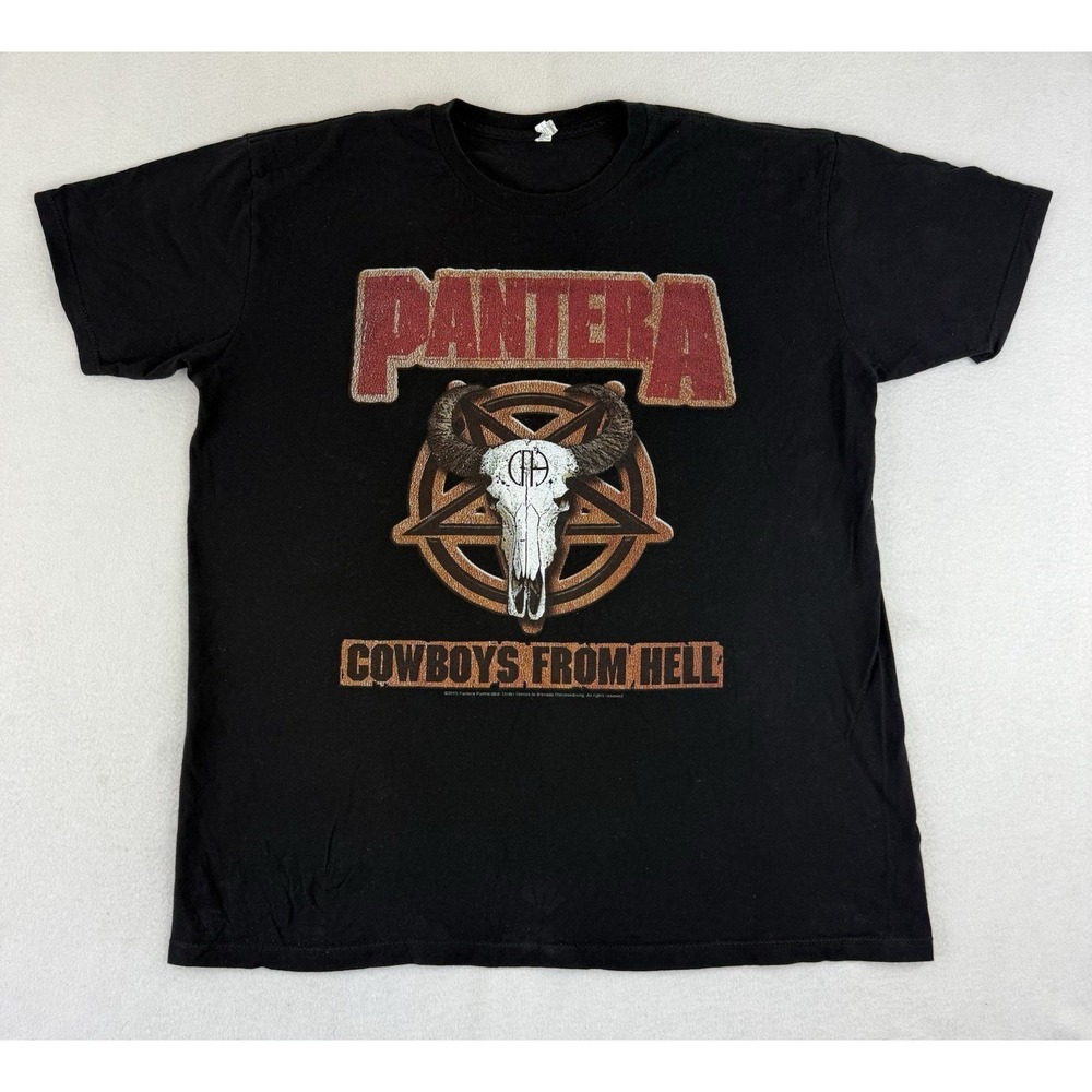 Pantera Cowboys From Hell T-Shirt Size XL ALSTYLE Cow Skull Metal 2015